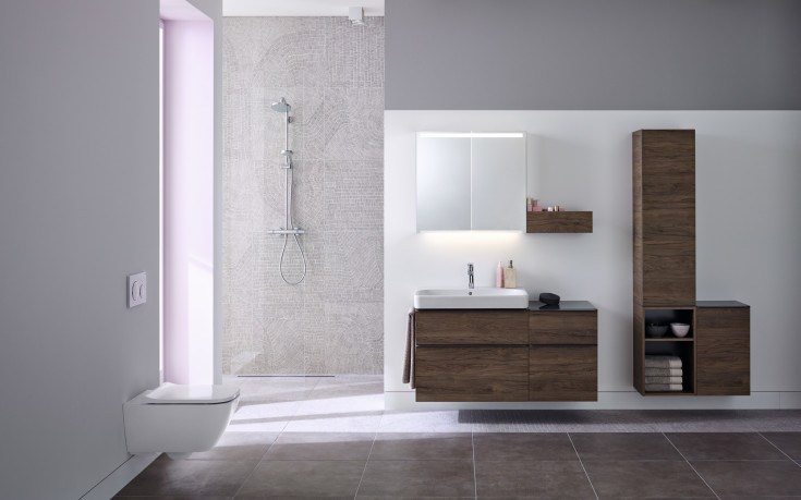 Geberit Smyle Square toiletsæde, soft close, hvid