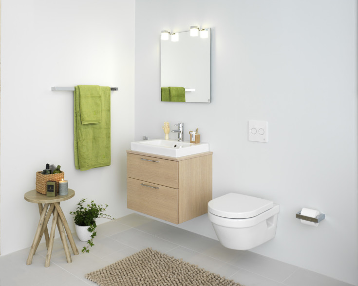 Gustavsberg Hygienic Flush vegghengt toalett, uten skyllekant, hvit