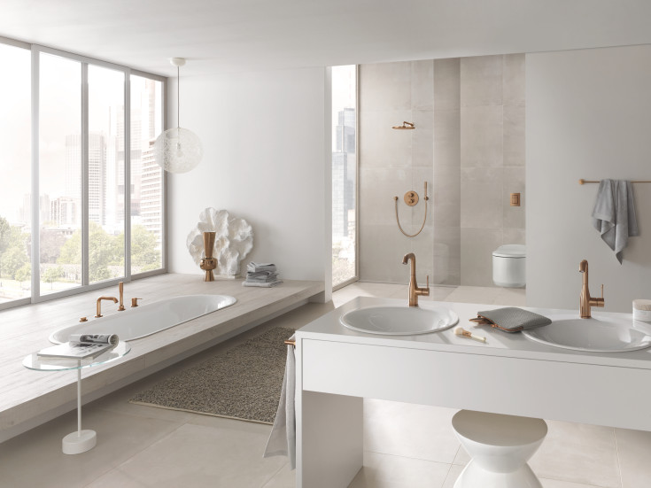 Grohe Essence tvättställsblandare, borstad koppar
