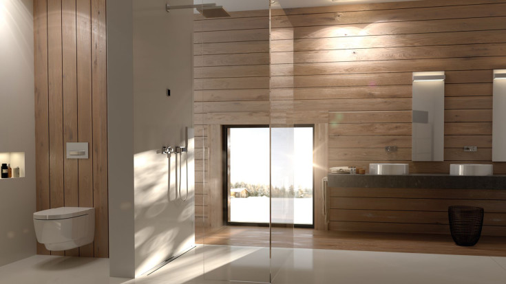 Geberit Sigma 50 Square betjeningsplate, hvit/krom