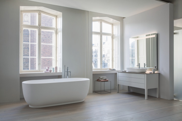 Duravit Luv speil med lys, dimbart, duggfritt, 160x120 cm
