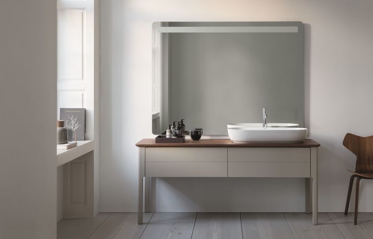 Duravit spejl med lys, 100x70 cm