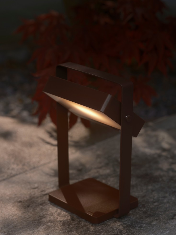 Nordlux Saulio Solar solcelle bordlampe, brun