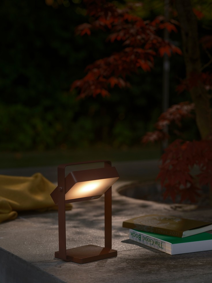 Nordlux Saulio Solar solcelle bordlampe, brun