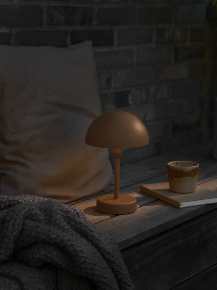 Nordlux Ellen To-Go genopladelig bordlampe, brun