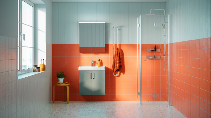 Svedbergs Intro spejlskab, 55x70 cm, mat hvid