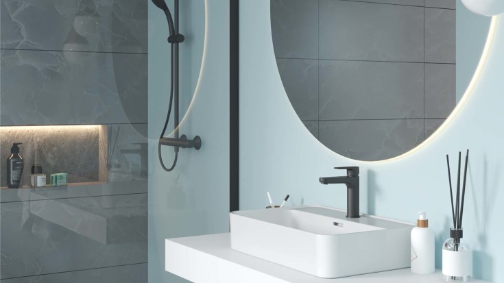 Ideal Standard Cerafine O H120 håndvaskarmatur, mat sort