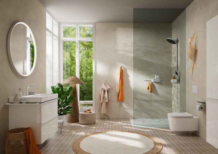 Hansgrohe Pulsify S brusesæt, vandbesparende, mat hvid