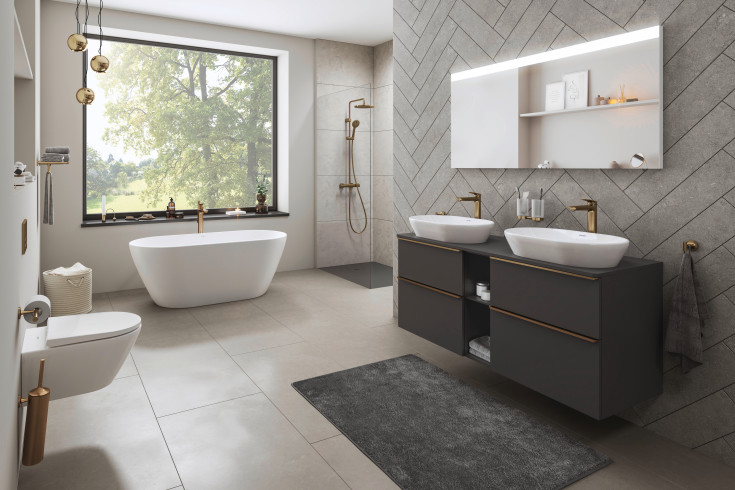 Duravit Wave M håndvaskarmatur, guld
