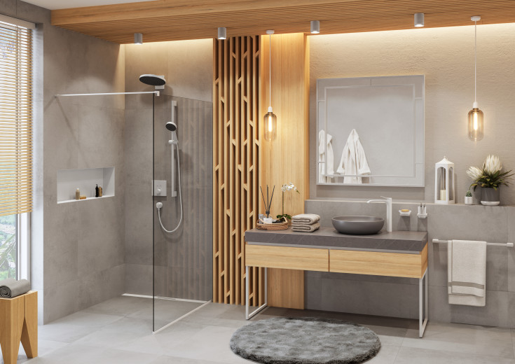 Hansgrohe Pulsify Select S Relaxation brusesæt, mat hvid