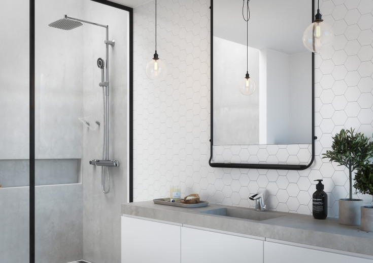 Oras Optima Rain brusesæt, krom