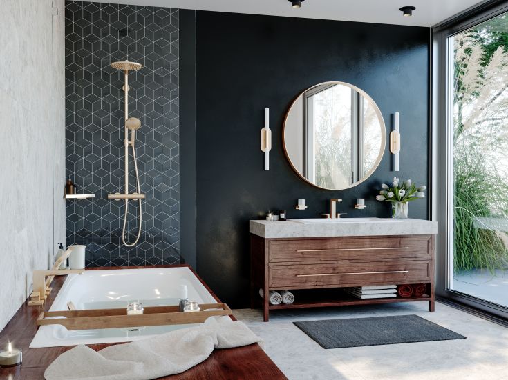 Hansgrohe Raindance Select S 240 PowderRain brusesæt, guld