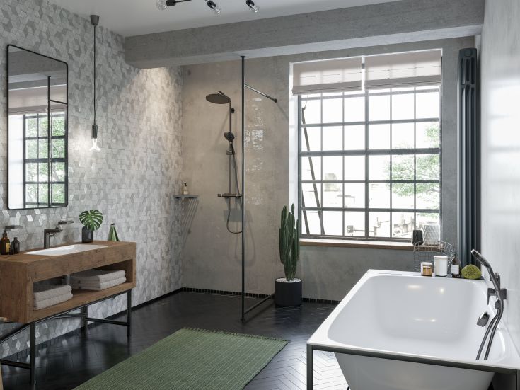Hansgrohe Raindance Select S 240 PowderRain brusesæt, børstet sort krom