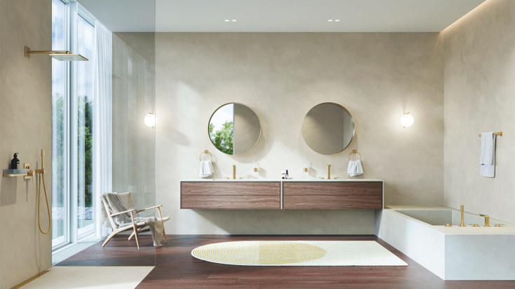 Grohe Essentials håndklædering, børstet messing