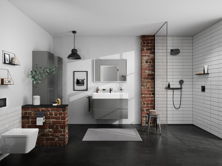 Hansgrohe AddStoris toiletrulleholder, mat sort