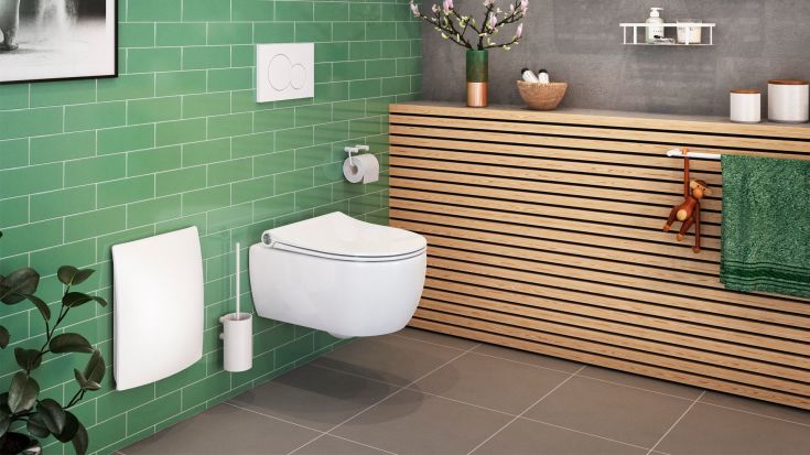 Pressalit toiletbørste, mat hvid