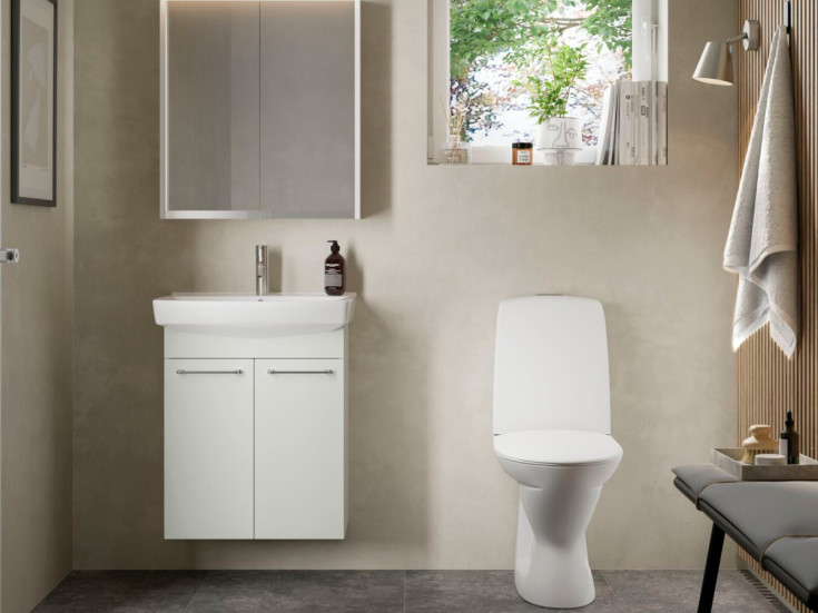 Ifö Sign toilet, rengøringsvenlig, hvid