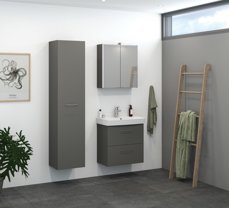 Dansani Mido+ højskab, 40x175 cm, venstre, mat grå