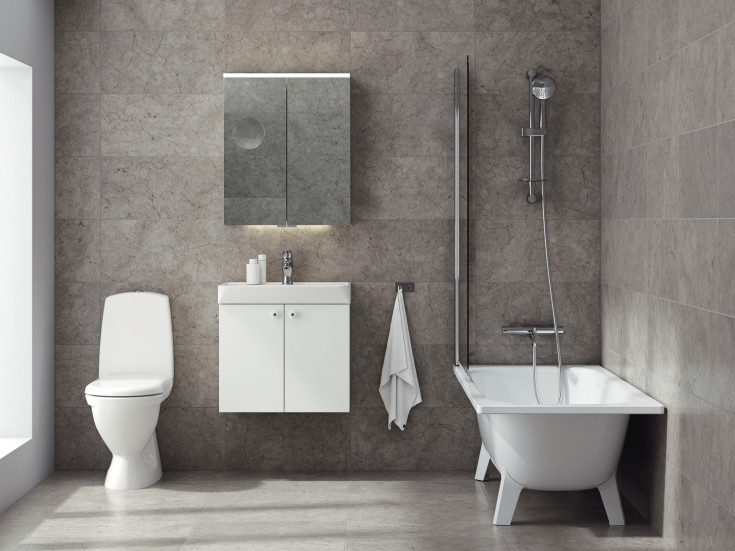 Svedbergs Intro spejlskab, 55x70 cm, hvid