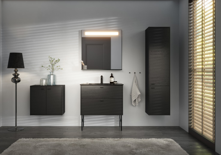 Gustavsberg Artic benramme til vaskeskab, sort