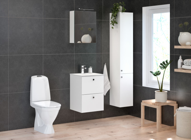 Gustavsberg Nautic 1546L toilet, uden skyllekant, hvid