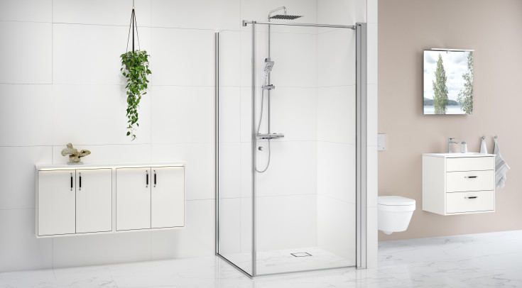 Gustavsberg Square brusesæt, krom