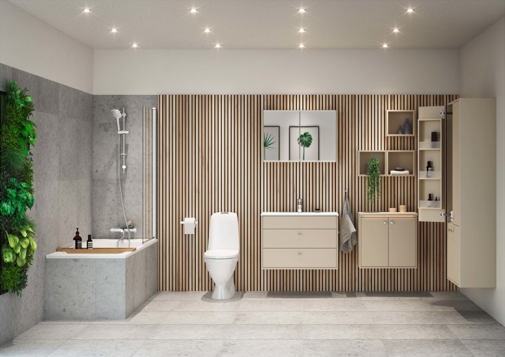 Gustavsberg Nautic toilet, uden skyllekant, hvid