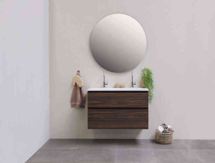 Sanibell Proline spejl med lys, Ø80 cm