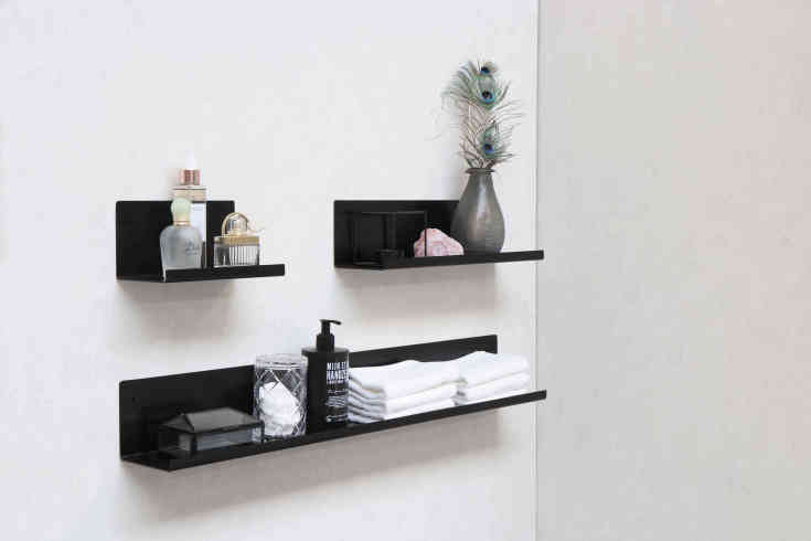 Sanibell Proline hylde, 60x10 cm, mat sort