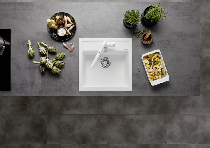 Blanco Linus-S køkkenarmatur, udtrækstud, hvid