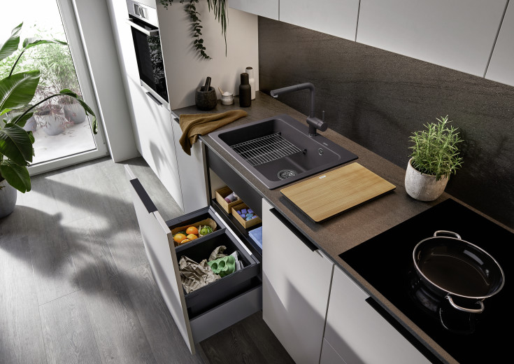 Blanco Flexon II Low 50/2 affaldssystem, 38 liter, sort