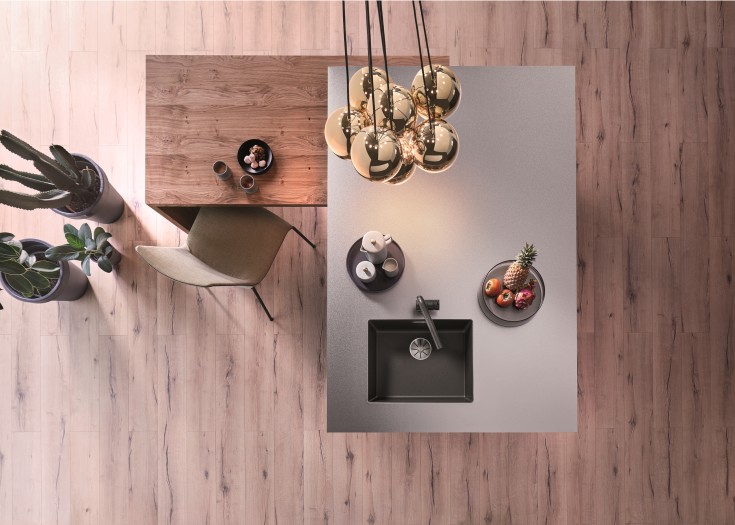 Blanco Linus-S køkkenarmatur, udtrækstud, mat sort