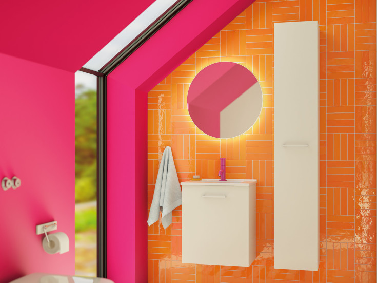 Dansani Mido+ højskab, 40x175 cm, højre, mat hvid