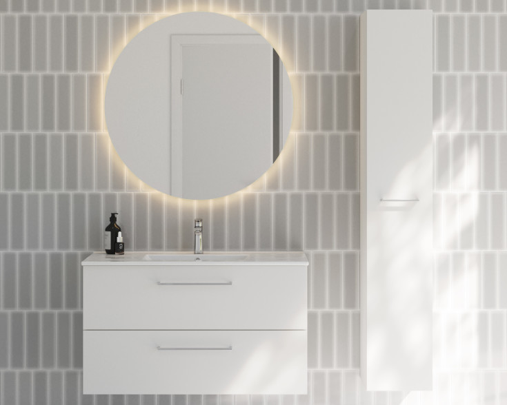 Dansani Mido+ møbelpakke, 81x45,5 cm, mat hvid