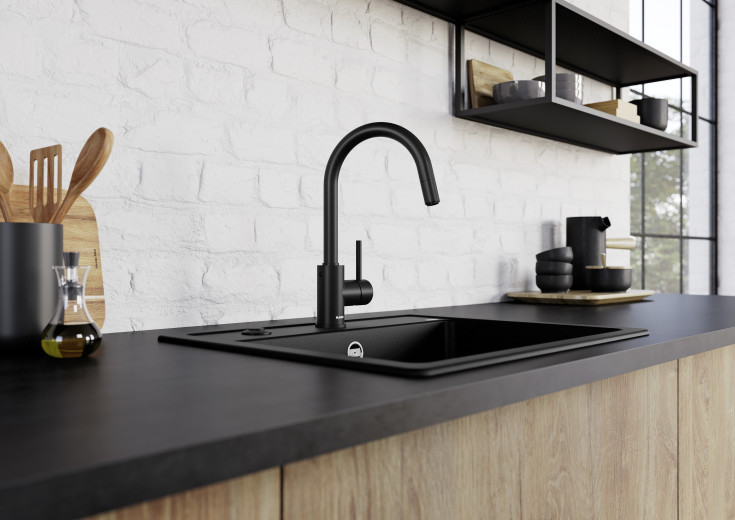 Blanco Dalago 6-F MX køkkenvask, 60,5x50 cm, sort