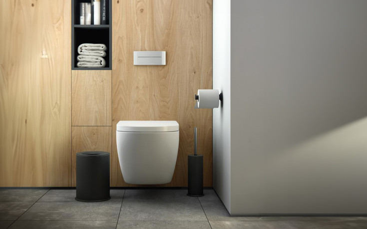 2 stk Cosmic Logic toiletbørste, mat sort