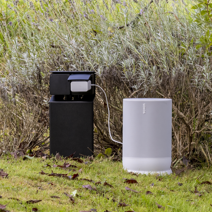 Hydro stikkontaktsøjle inkl. 2 påmonterede stikkontakter, sort