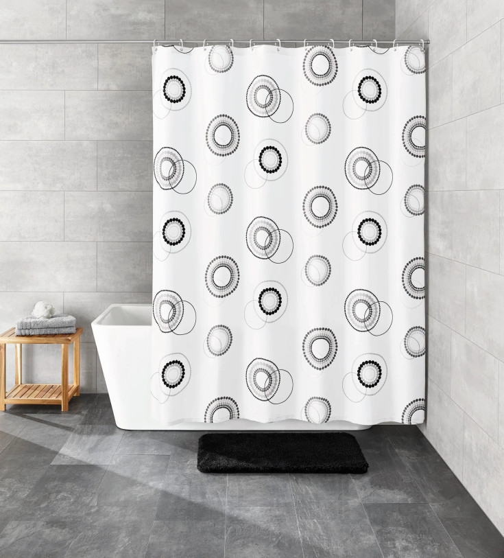 Kleine Wolke Luna dusjforheng, 180x200 cm, mønster