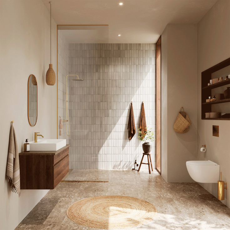 Lavabo Luna betjeningsplate, messing
