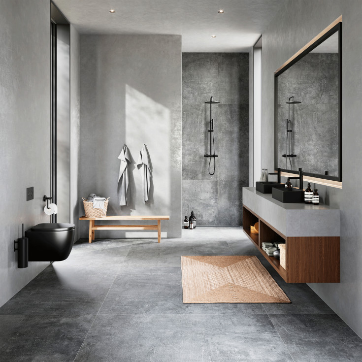 Lavabo Luna betjeningsplate, matt sort