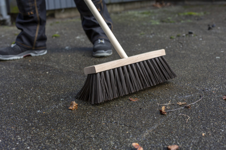 Vikan gadekost m/hul til skaft, stiv, træ, 400 mm.
