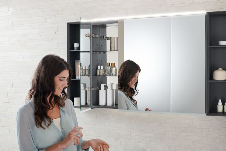 Geberit One spejlskab, 105x90 cm, sort