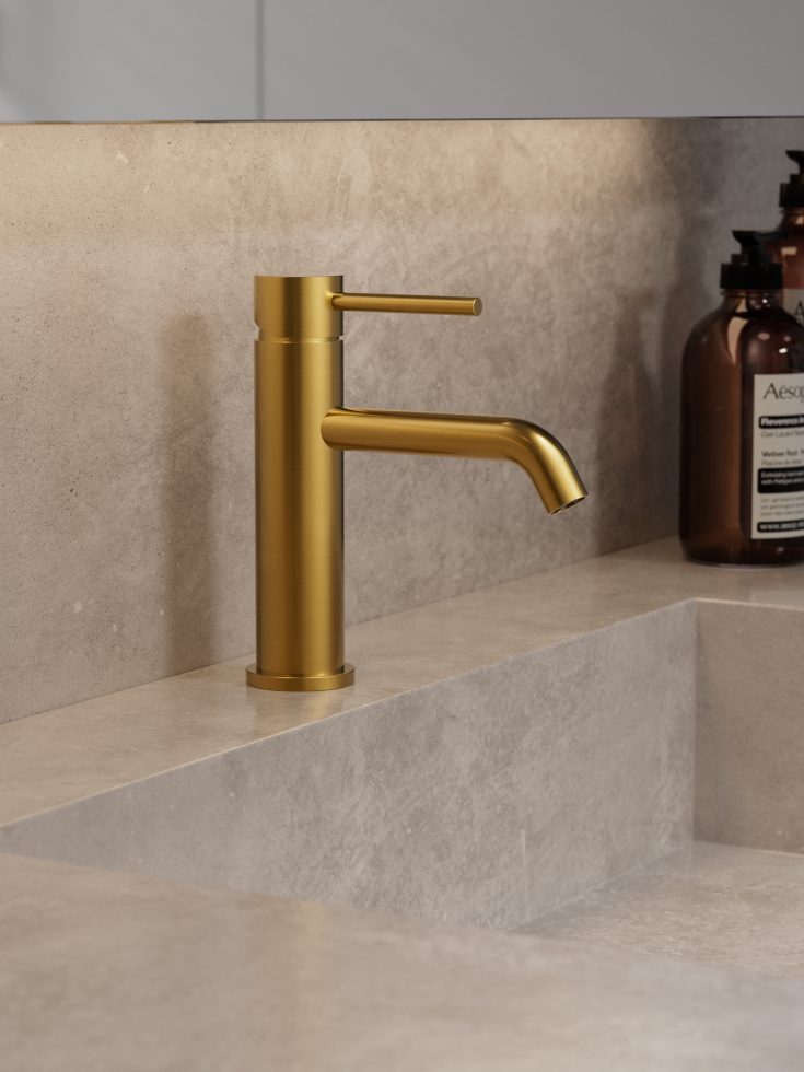 Zen Sanitary Slimline håndvaskarmatur, messing