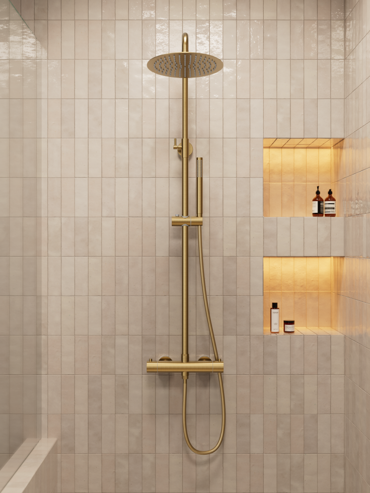 Zen Sanitary brusesæt, messing