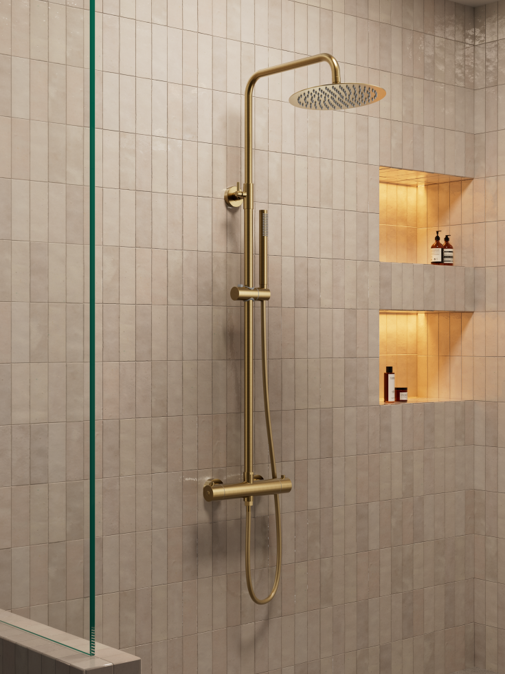 Zen Sanitary brusesæt, messing