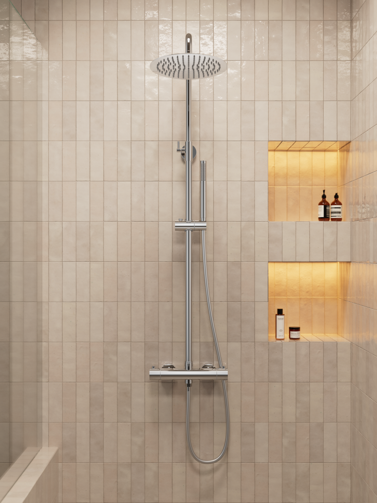 Zen Sanitary brusesæt, rustfrit stål