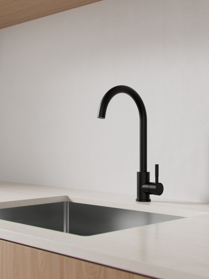 Zen Sanitary køkkenarmatur, sort