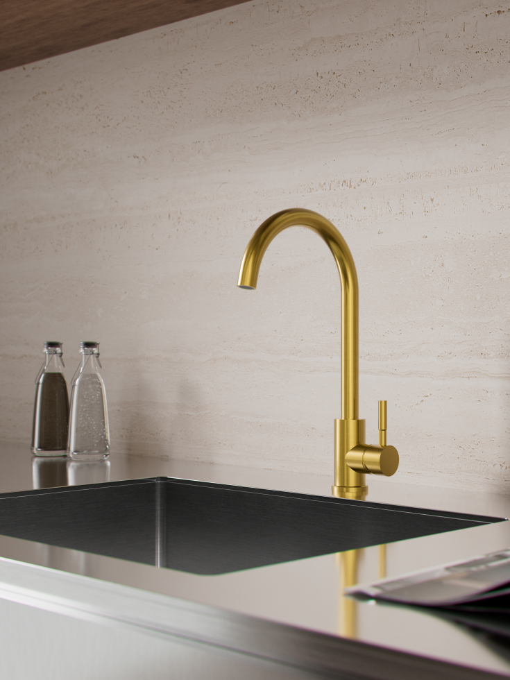 Zen Sanitary køkkenarmatur, messing