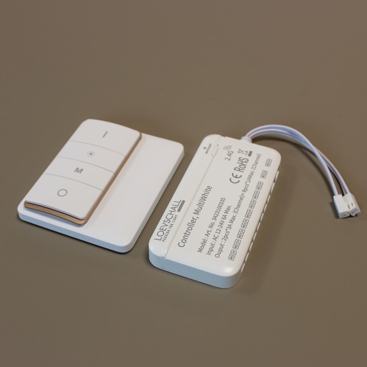 Loevschall Cue controller og fjernbetjening, MultiWhite, hvid