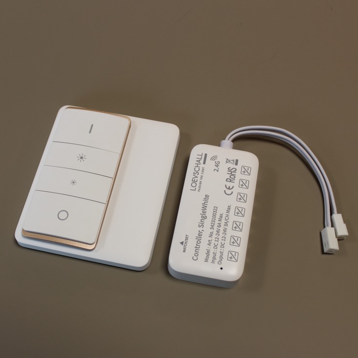 Loevschall Cue controller og fjernbetjening, SingleWhite, hvid